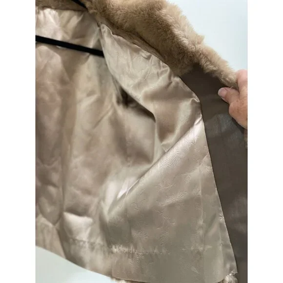 Vintage Mincara Faux Fur Coat By Russel Taylor Women's Medium - Picture 7 of 9